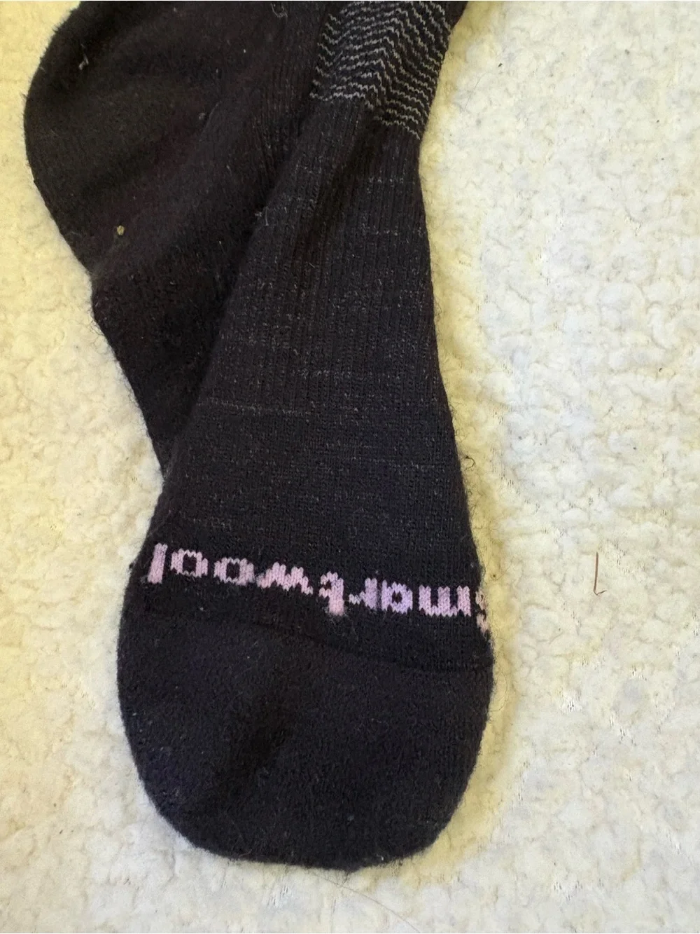 Unisex Knee-High Striped Socks - Black, Gray & Purple